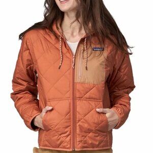 Patagonia Women's Diamond Quilted Insulated Bomber Hoody Sienna Clay Size XS